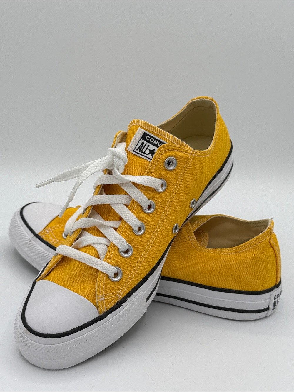 Converse Yellow Low-Top Canvas Sneaker with White Accents